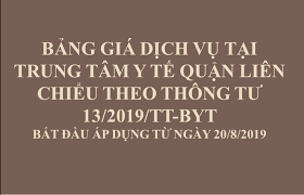   Bảng giá dịch vụ Y tế theo Thông tư 13/2019/TT-BYT 